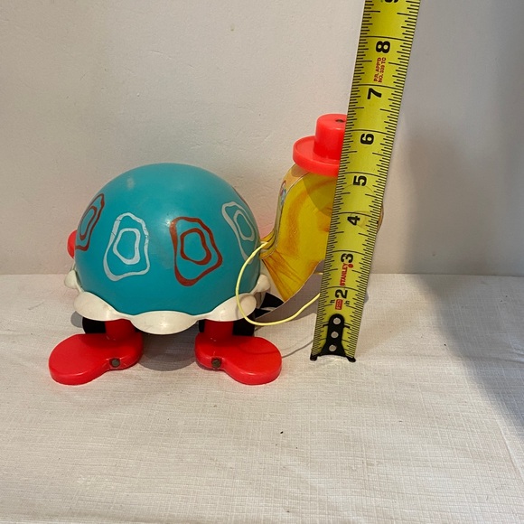 Vintage Fisher Price Tip Toe Turtle #773 Pull Toy - Picture 8 of 8